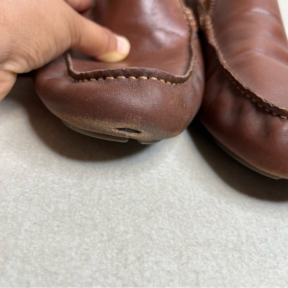 Clarks Men’s Markman Plain‎ Dark Tan Leather Casual Loafers size 11.5M - Picture 3 of 9